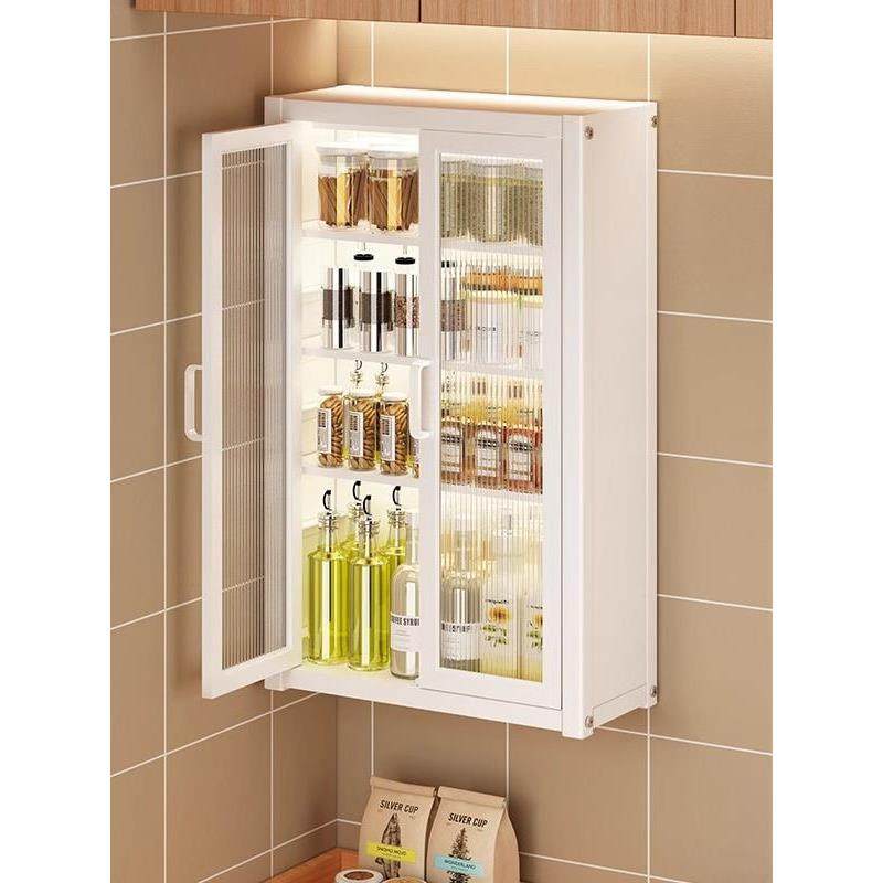 厨房搁架墙上无打孔壁挂式调味品储藏柜调味品瓶防尘储藏柜,厨房/烹饪用具,厨房置物架/置物柜/角架,淘宝优惠券,粉丝福利购,淘宝优惠卷