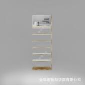双创边柱柜白色镶嵌651服新木纹色货架装 店名饰品店商超钢木展示