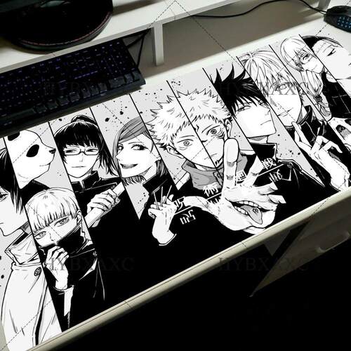 90x40CM Black Anime Jujutsu Kaisen Large Mouse Pad Ryomen Su