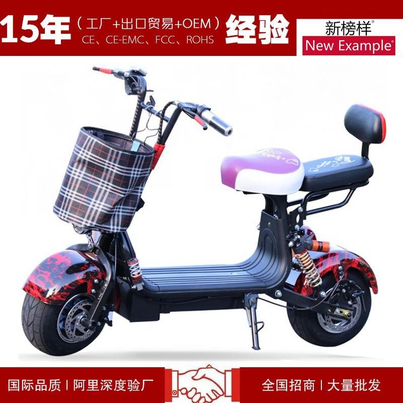 小哈雷电动车 中哈雷电动车 折叠48V锂电池宽胎电瓶车 便携代步车