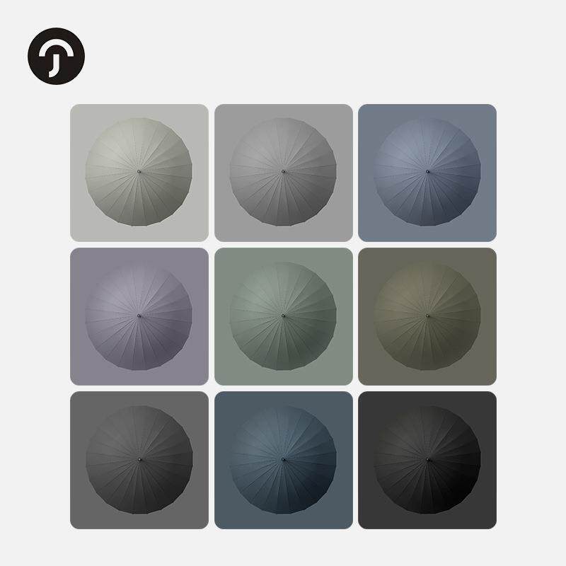 A女6L892自伞动24骨防风加大长柄雨超大号男双人加直杆抗风固可