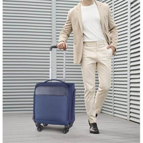 高档迷你14寸1向8寸2登0牛津寸布拉杆箱女帆布行李箱男万轮旅行机