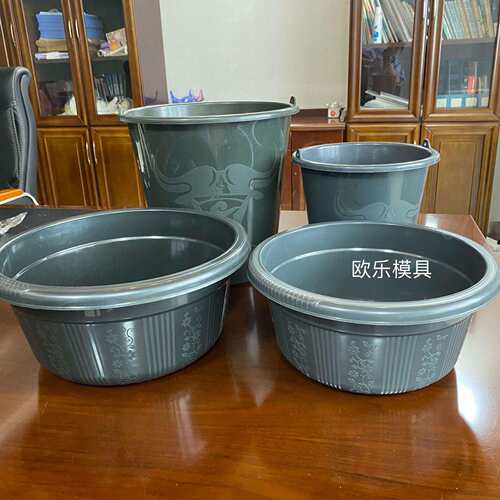 不同规格塑料盆提水桶模具设计开发日用品模具出口厂家直供