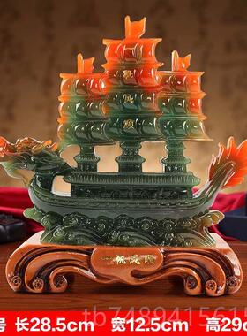 正品一帆风顺船摆件办公桌家工居装饰品摆客厅电视酒室柜帆船艺设