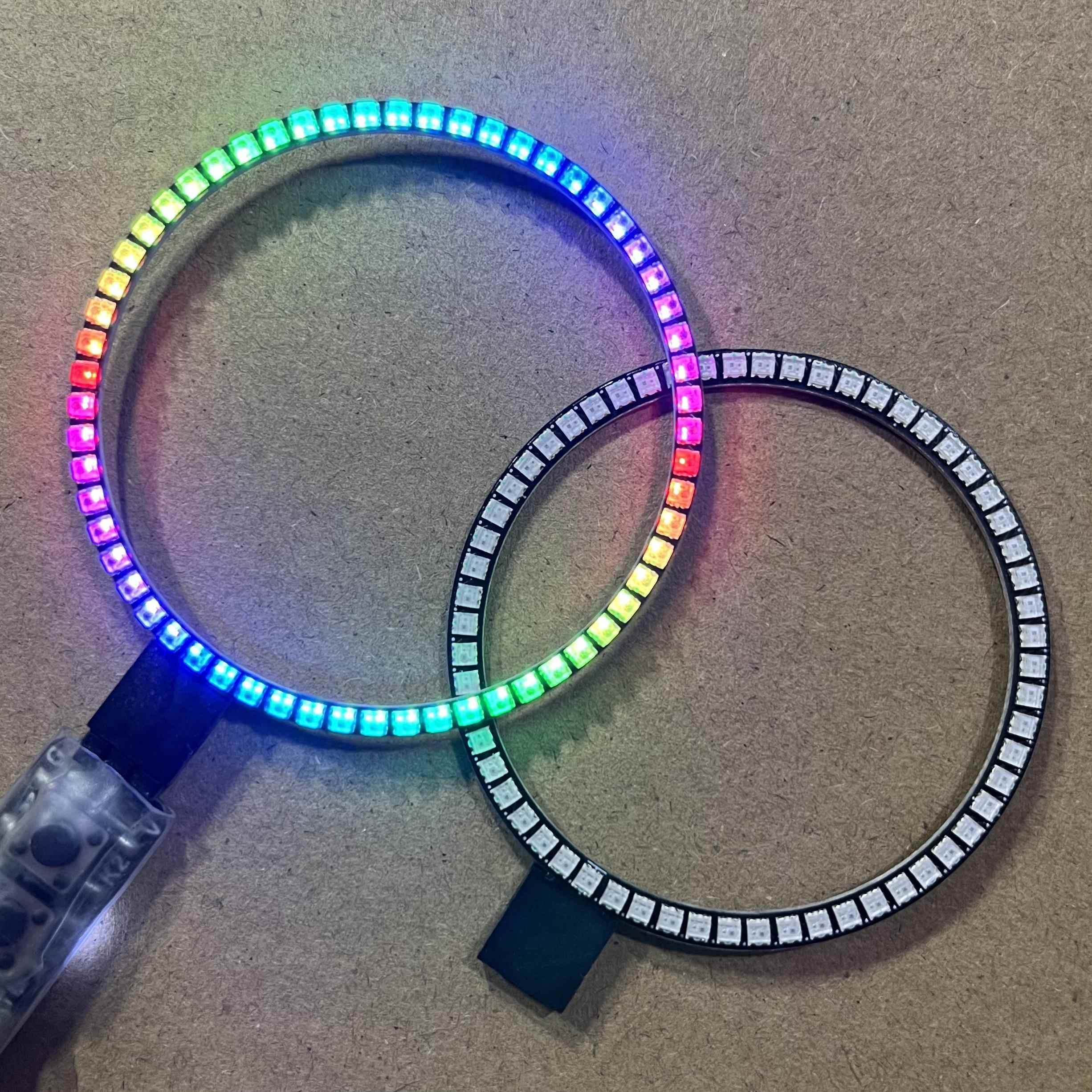 窄灯环WS2812-2020，60灯，单灯5mA,5V供电