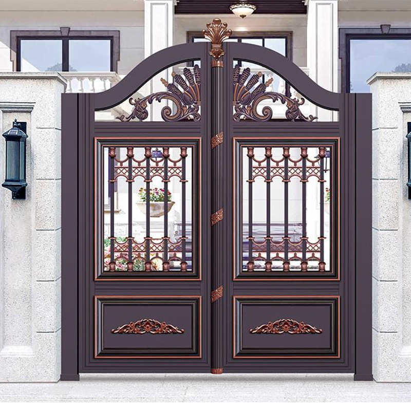 厂家直销博盾工厂铝艺别墅庭院门铝合金大门中式欧式院子小门对