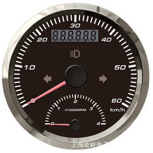 60km 85mm指針二合一多功能表0 200 125 車用GPS速度表轉速表