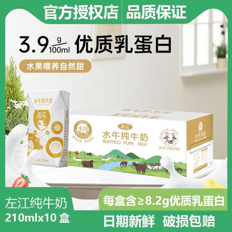 左江水牛纯奶210ml*10盒整箱孕妇儿童高钙奶学生早餐奶广西新日期