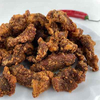 美琼肉粕精肉瘦肉猪油渣嚼劲香辣油粕闽南美食休闲零食脂渣精肉渣