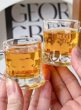 1PC 2oz Beer Cup Small Handle Plastic Whisky Mini For Party