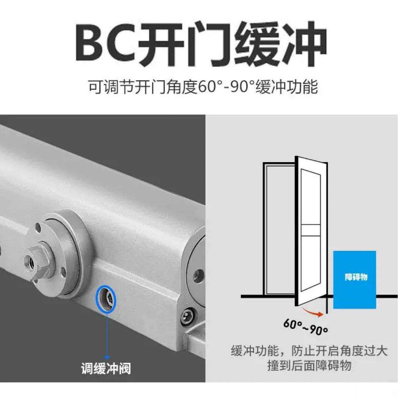 重型液压闭门器150公斤大门关门器液压缓冲不定位力度可调闭合器