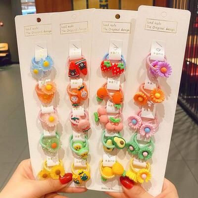 40Pcs/Set Colorful Flower Animal Girls Hairbands Sweet Fruit