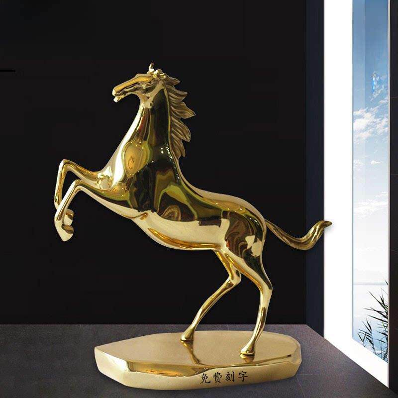铜马桌面装饰品办公室桌子入口乔迁新家礼物光豪华现代创意铜生肖