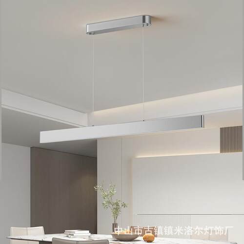 设计师长条极简餐厅岛台吊灯北欧办公室现代简约创意一字餐厅吊灯