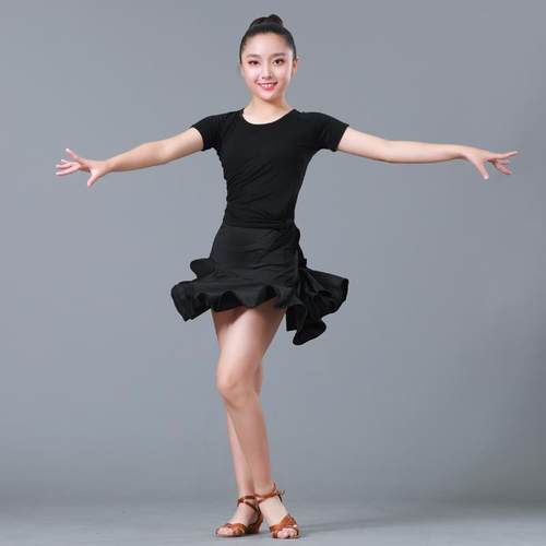 高档CONNY出专业拉丁服装儿童舞女演服长袖练孩习功服表演服艺考