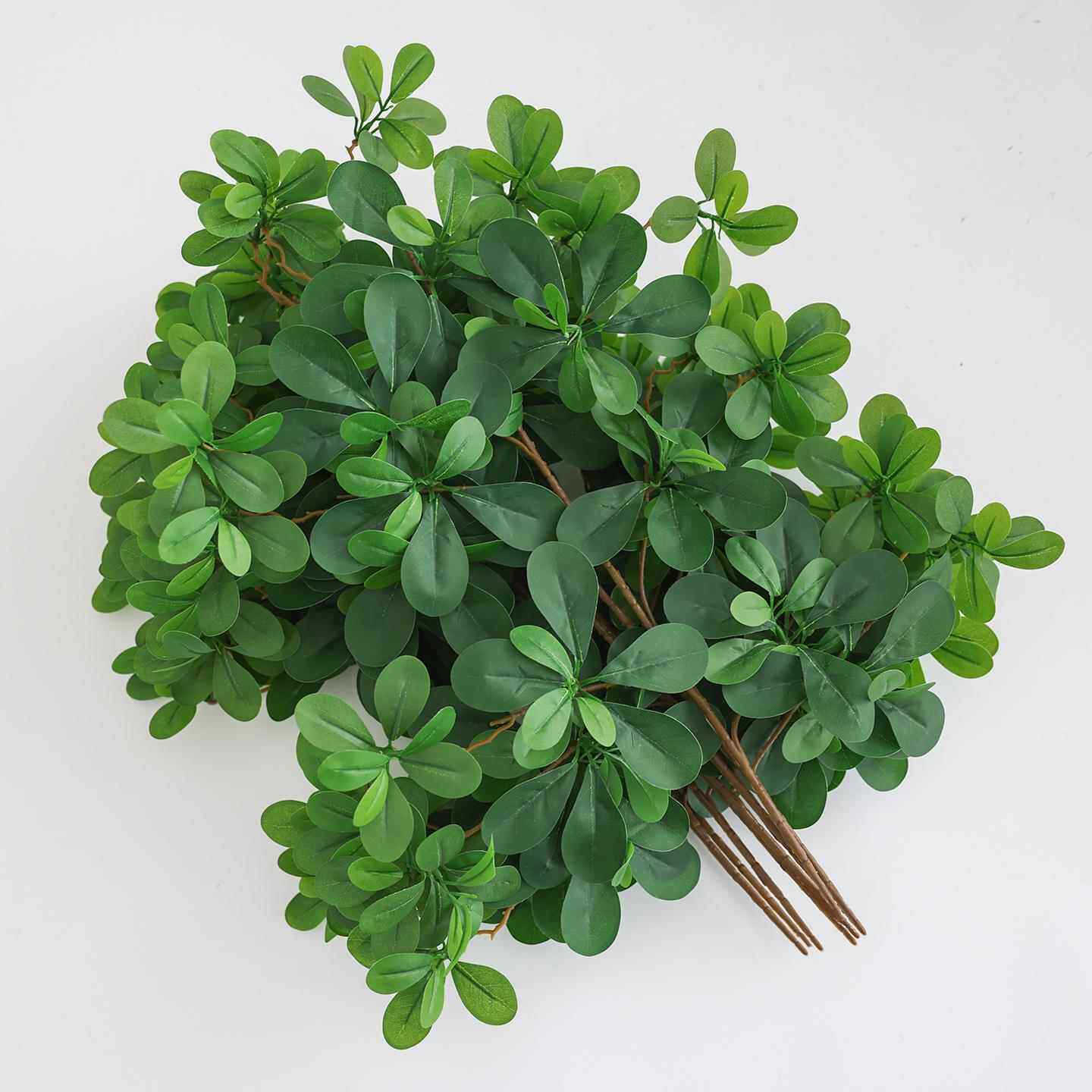 仿真树叶榕树叶树枝假叶子绿色植物塑料假树室内装饰福禄桐