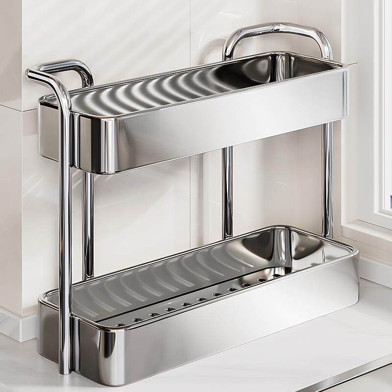 304不锈钢厨房调料置物架台面多功能窄款调味料瓶油盐酱醋收纳架