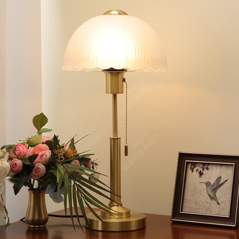 正品欧式复古台全铜灯美式床头灯客书家用主卧室房婚厅房温馨浪漫