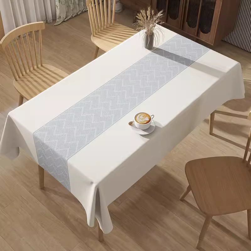桌布免洗防水防油防烫餐桌桌垫台布家用长方形茶几餐布轻奢高级感