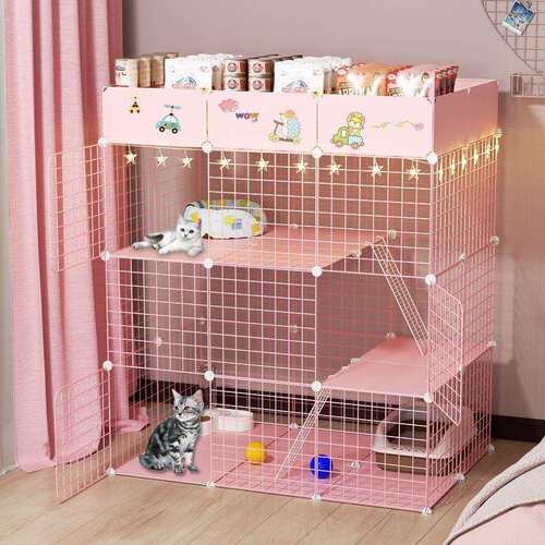 猫笼别墅猫舍猫屋带厕所家用室内四季通用大型三层猫笼子大猫笼