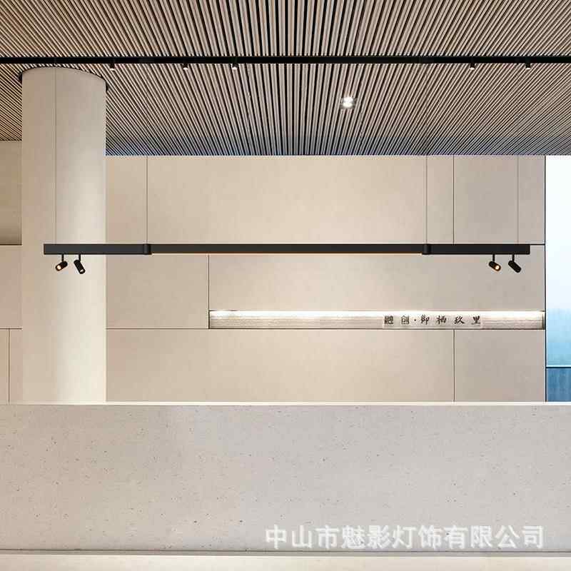 新款现代极简公司前台办公区会议室长条吊灯创意北欧餐厅个性灯具