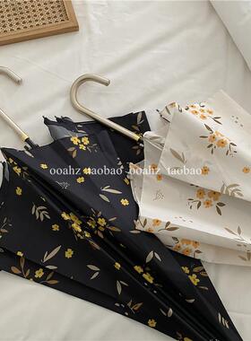 ooahz 故事的小黄花 适合拍照的韩系长柄雨伞ins风直杆防风伞男女