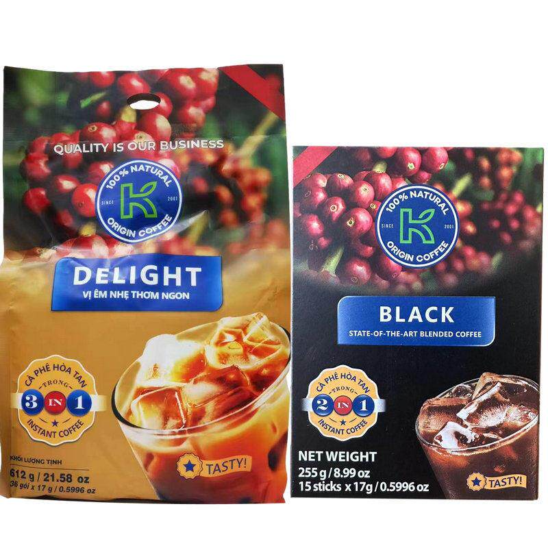 越南原装K COFFEE浓香卡布奇诺二三合一冰奶速溶咖啡办公提神醒脑
