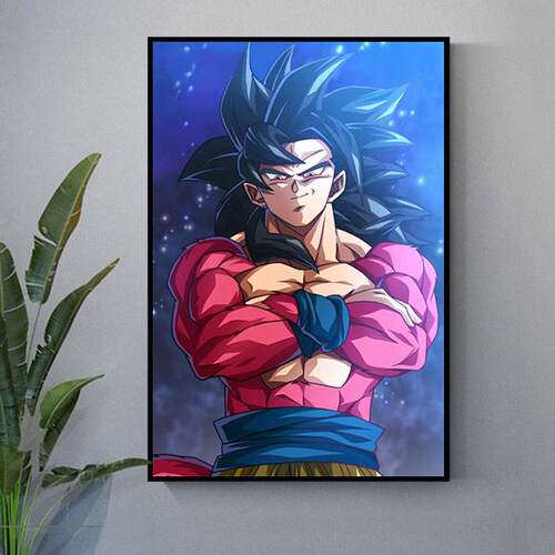 孙悟空变身形态diy七龙珠小林赛亚人手工填色丙烯油彩画