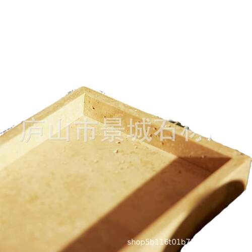 创意诧寂风洞石托盘果盘收纳高级感样板间客厅茶几梳妆台侘寂