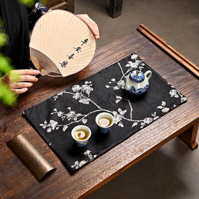 新款国风双面手工茶席复古茶垫吸水干泡席茶室茶桌旗茶垫布,居家布艺,茶席,淘宝优惠券,粉丝福利购,淘宝优惠卷