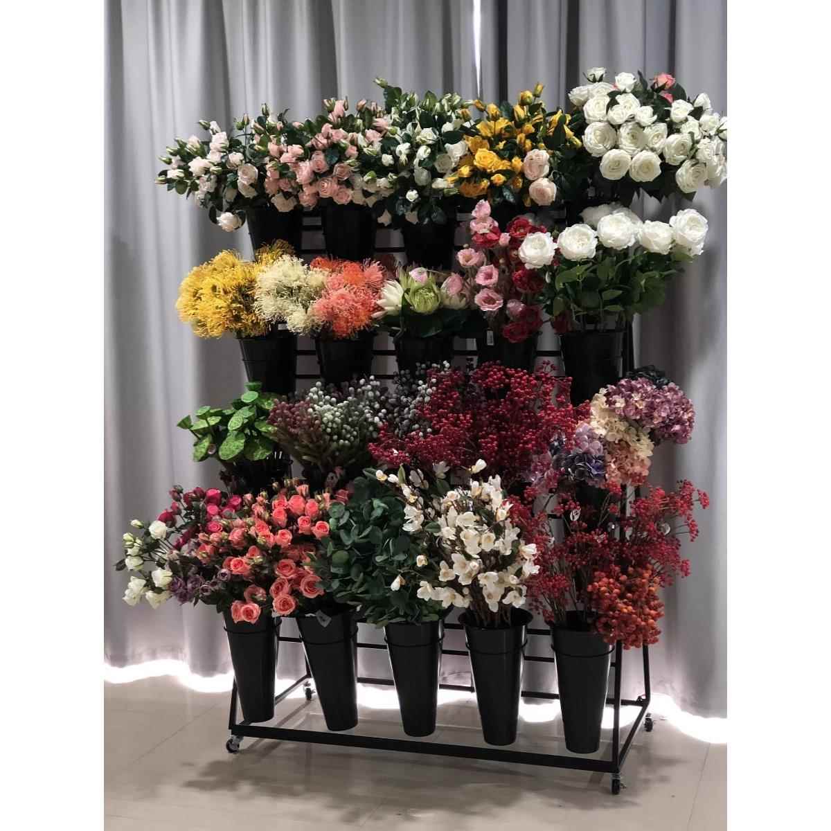 花店花架大型花店花架可拆卸的铁多层花架塑料花桶架