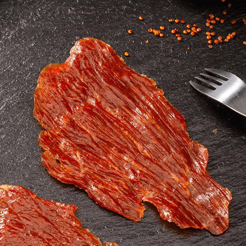 王上严选原切猪肉脯150g*2盒大片猪肉脯高蛋白即食办公室即食