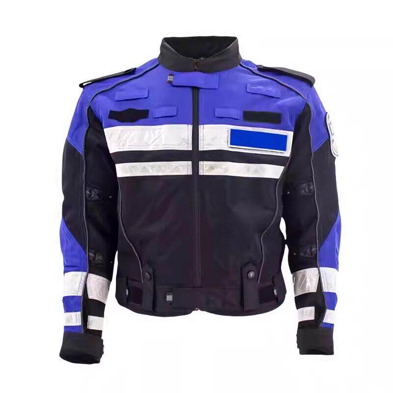 夏季特勤救援网眼铁骑骑行交通护卫服摩托车龙虾服反光服防摔透气