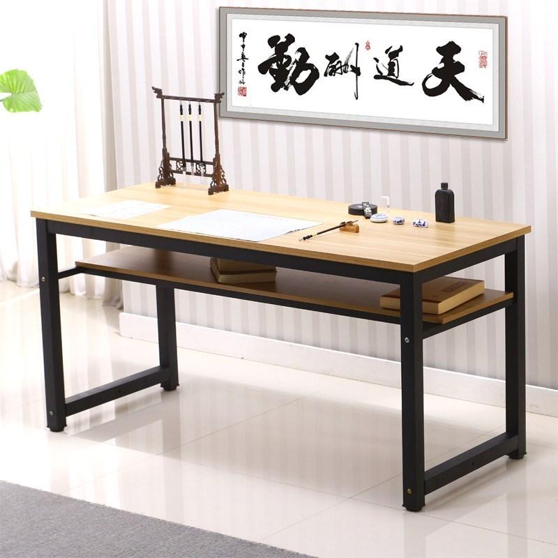 书画桌书法桌子专用桌绘画练写毛笔字培训案台双层简易书桌电脑桌