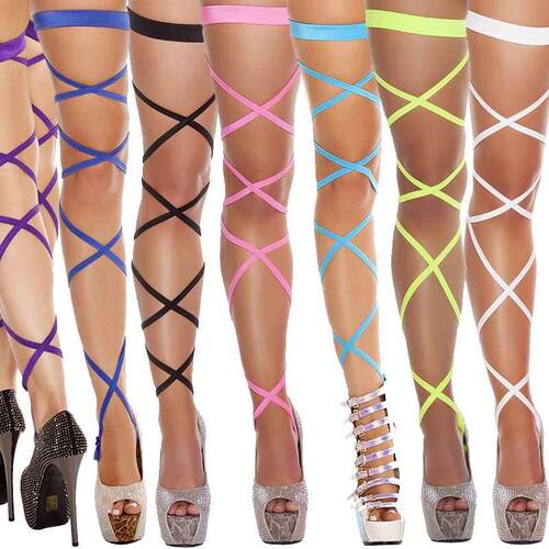 Plus Size Lingerie Women Sexy High Thigh Stockings Gothic Pu
