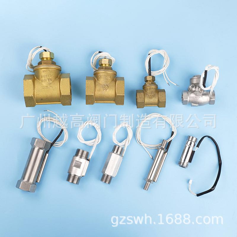 管径太阳能挡板式磁性开关 全铜双外牙水流开关 干簧管接近开关