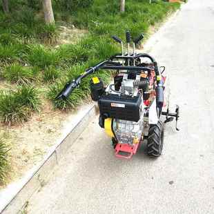 通化手机扶式 田园管理机12马力柴油开沟培土多能AUS功汽油微耕机