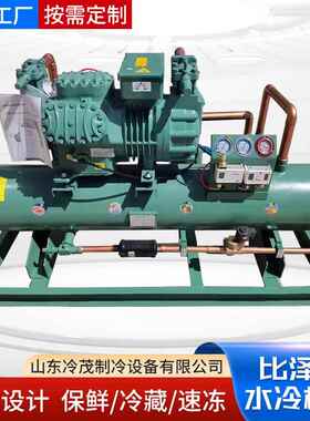 比泽尔全冷库制冷机套压缩机低温体机半组封闭风冷VGJ水一冷机组