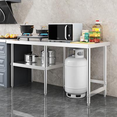 橱柜放煤气瓶款不锈钢厨房灶台架子置物架做饭桌子炉灶架放煤气罐