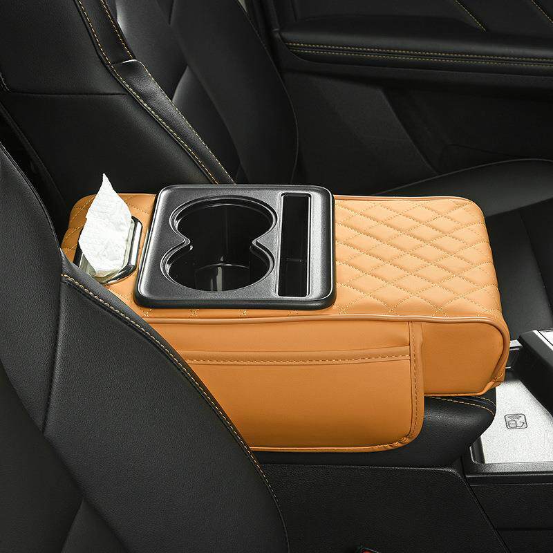 5 in 1 3 Thickening Car Armrest Cushion withCup Holder - 实物图