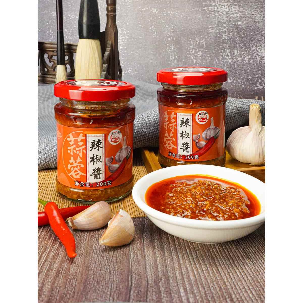 蒜蓉辣椒酱潮汕正宗特产凉拌面包炒饭美味火锅蘸料大蒜剁辣椒瓶装