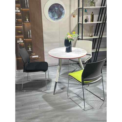 会议培训椅子北欧无扶手弓形现代简约职员机构办公会客洽谈培训椅