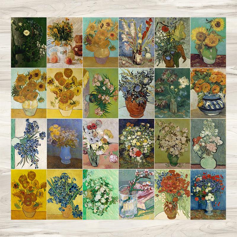 梵高油画作品全系列临摹卡收录249幅小A5A4多尺寸可选单面彩色卡
