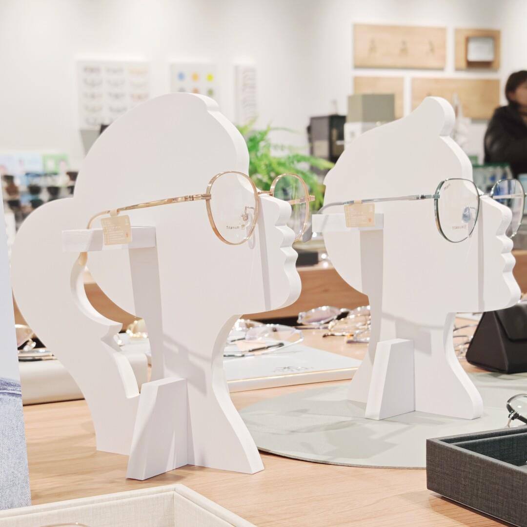 人头像太阳眼镜展示架 创意头模橱窗陈列架 可移动眼镜展示道具