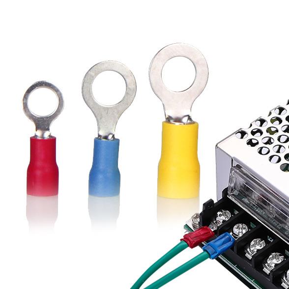 RV圆形预绝缘冷压接线端子接头OT阻燃电线快速连接配电箱压线端子