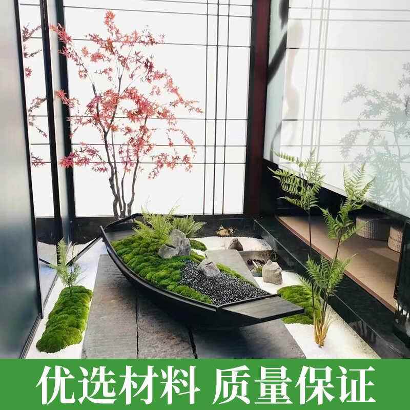 定制装饰船木船尖头船手划木船真船景观道具水上旅游观光船摆件船