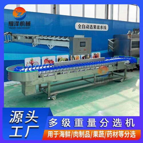 小龙虾全自动料盒重量分选机螃蟹生蚝等级分级机海参分头机厂家