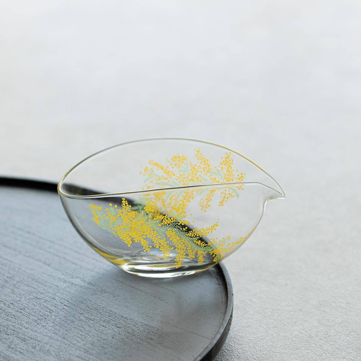金百合扁舟玻璃公道杯小清新绿茶分茶器高透明茶海家用简约茶配件图片