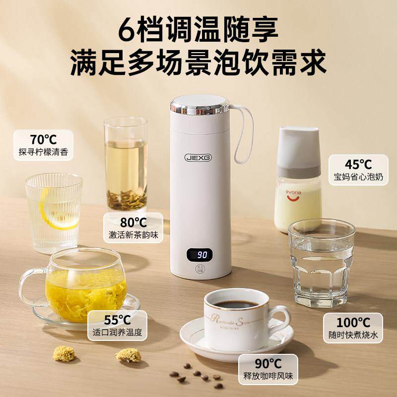 SY-650德国壶可携式烧水壶小型电水热杯保加热温杯旅行电热水出差