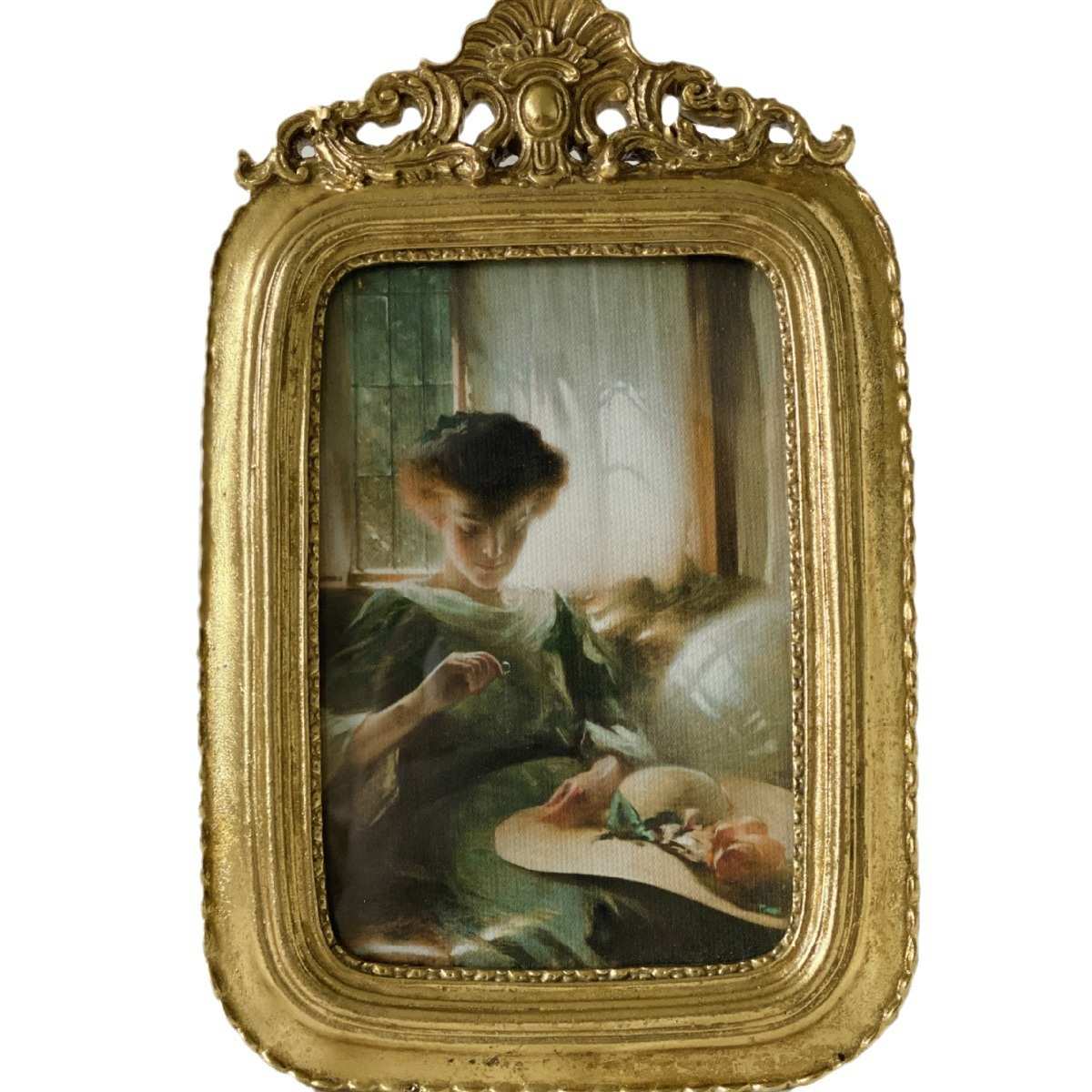 欧式轻背景画框装饰画墙组合树脂美式挂画相框复古油雕花金箔奢